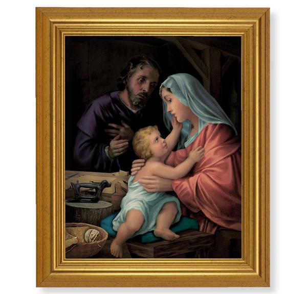 Holy Family, 10"x12" Gold-Leaf Finished Classic Frame, Italian Print on Artboard # 27307