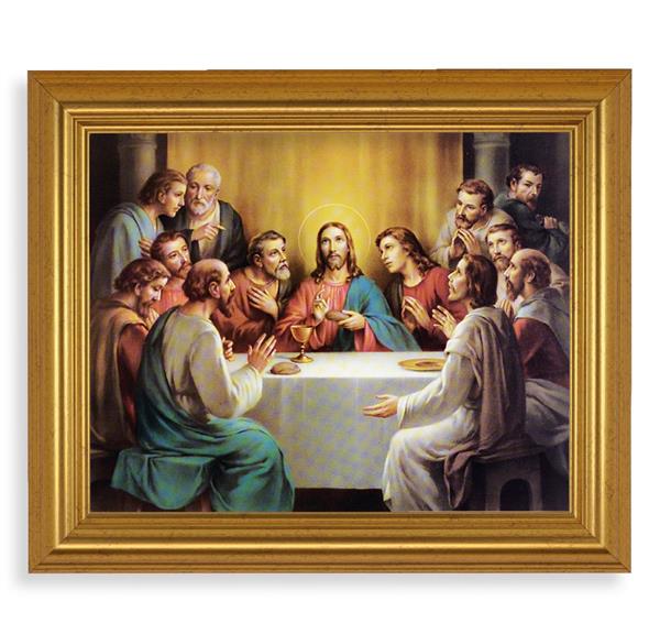 Bonella: Last Supper, 10"x12" Gold-Leaf Finished Classic Frame, Italian Print on Artboard # 27309