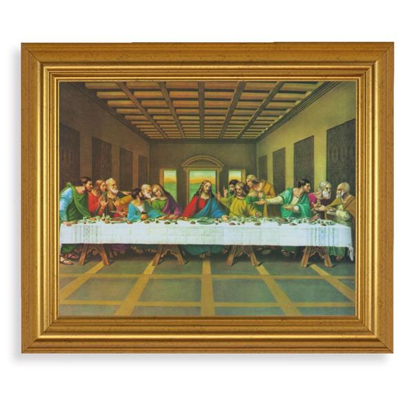 Last Supper, 10"x12" Gold-Leaf Finished Classic Frame, Italian Print on Artboard # 27326