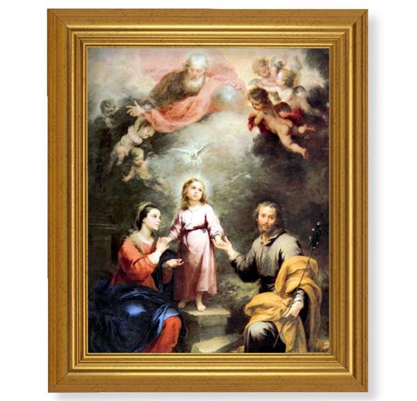 Murillo: Heavenly and Earthly Trinities, 10"x12" Gold-Leaf Finished Classic Frame, Italian Print on Artboard # 27347
