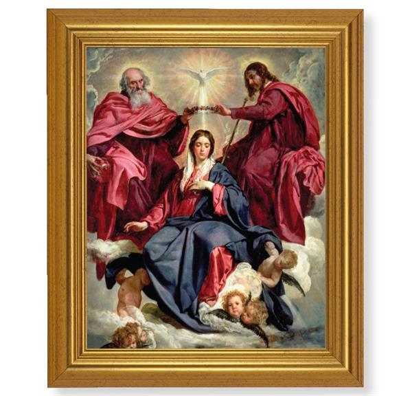 Crowning of Mary, 10"x12" Gold-Leaf Finished Classic Frame, Italian Print on Artboard # 27349