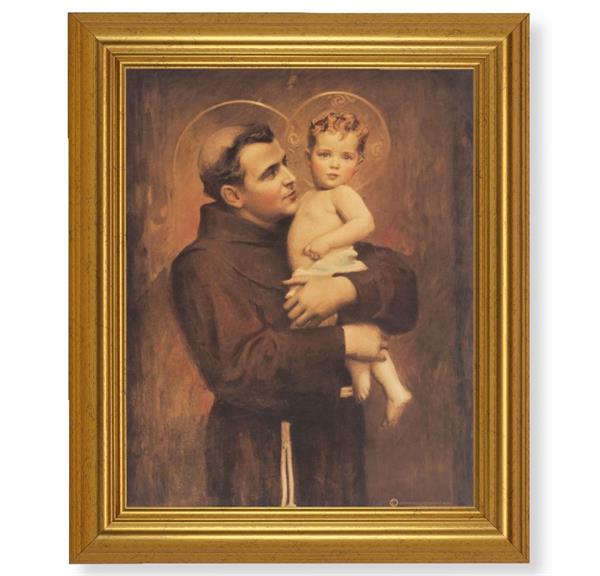 Chambers: St. Anthony & Child Jesus, 10"x12" Gold-Leaf Finished Classic Frame, Italian Print on Artboard # 27352