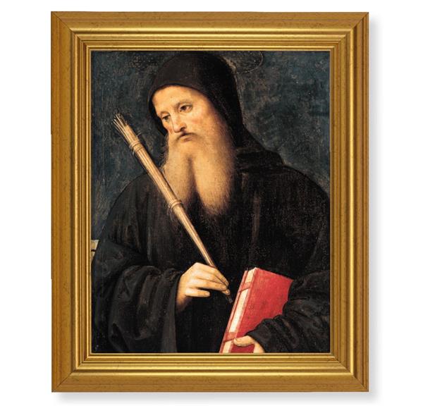 Perugino: St. Benedict, 10"x12" Gold-Leaf Finished Classic Frame, Italian Print on Artboard # 27357