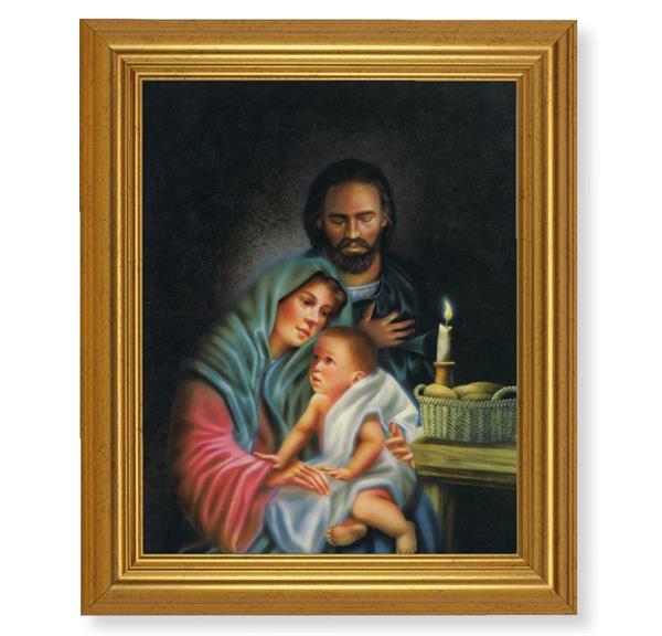 Holy Family Print, 10"x12" Gold-Leaf Finished Classic Frame, Italian Print on Artboard # 27371