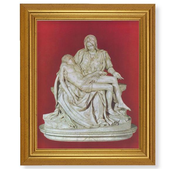 The Pieta Picture, 10"x12" Gold-Leaf Finished Classic Frame, Italian Print on Artboard # 27377