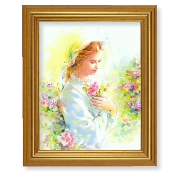Blanc: Mystical Rose Picture, 10"x12" Gold-Leaf Finished Classic Frame, Italian Print on Artboard # 27387