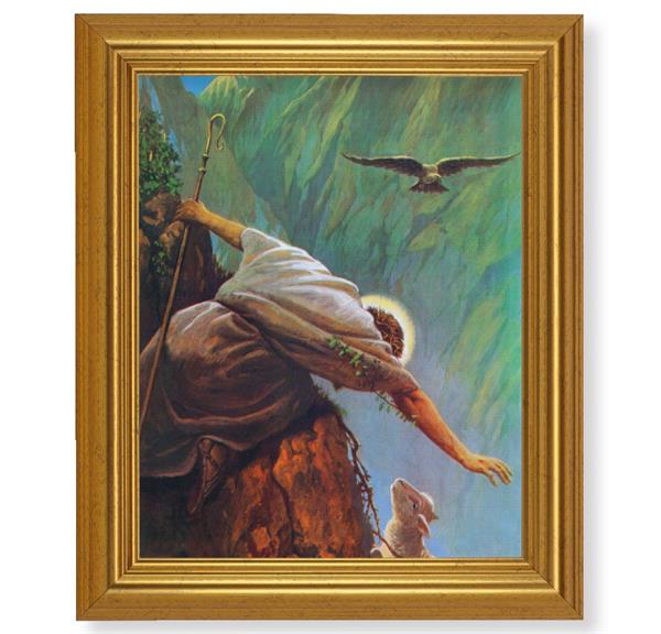 Hook: The Lost Sheep Picture, 10"x12" Gold-Leaf Finished Classic Frame, Italian Print on Artboard # 27388