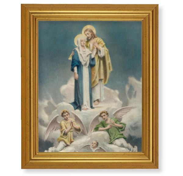 Chambers: Jesus & Mary in Heaven, 10"x12" Gold-Leaf Finished Classic Frame, Italian Print on Artboard # 27394