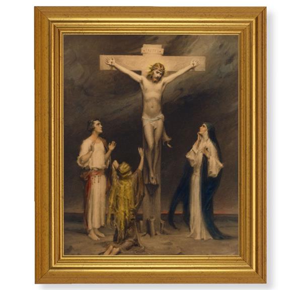 Chambers: The Crucifixion, 10"x12" Gold-Leaf Finished Classic Frame, Italian Print on Artboard # 27396