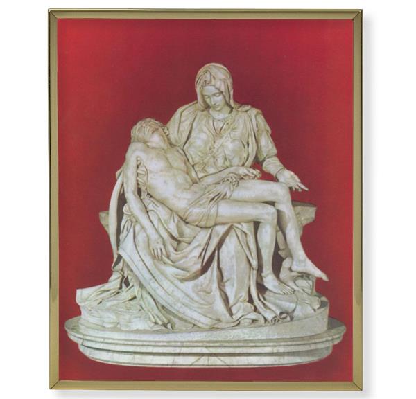 The Pieta 8"x10" Gold-Edge Classic Frame, Italian Print on Artboard # 27569