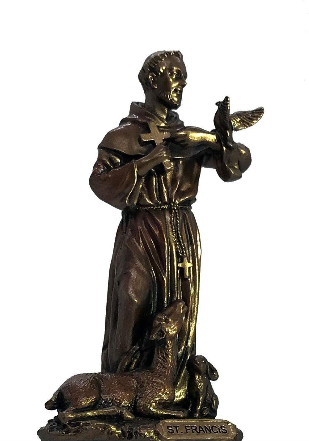3.5" St. Francis Statues, Bronzed Resin, 2-Count Value Pack, # 2767