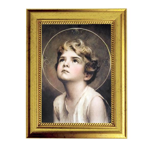 Chambers: Divine Innocence 6-3/4"x8-3/4 Antique Gold Frame with Rope Detail Lip, Textured # 28001