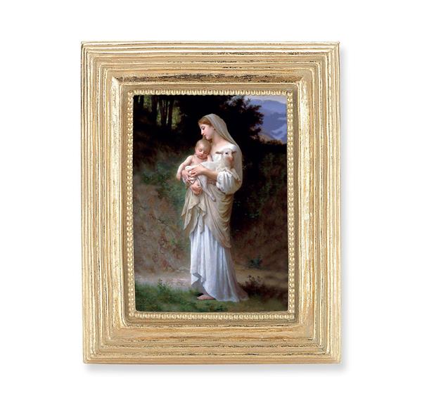Divine Innocence Picture, Gold Finish 3-7/8"x4-3/4 Frame, Exclusive Gold Stamped Print Under Glass # 28336