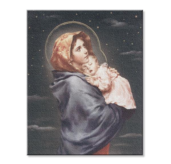 Madonna of The Street Print on Stretched Canvas, Mounted on 8"x10" Frame, Made in Italy # 28540