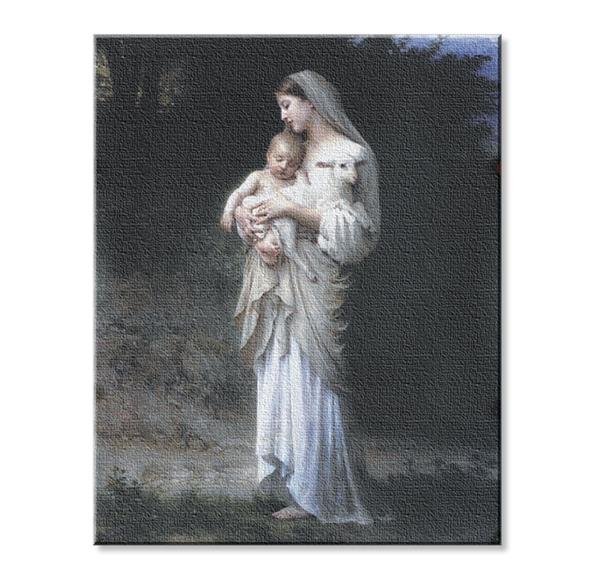 Divine Innocence Print on Stretched Canvas, Mounted on 8"x10" Frame, Made in Italy # 28545