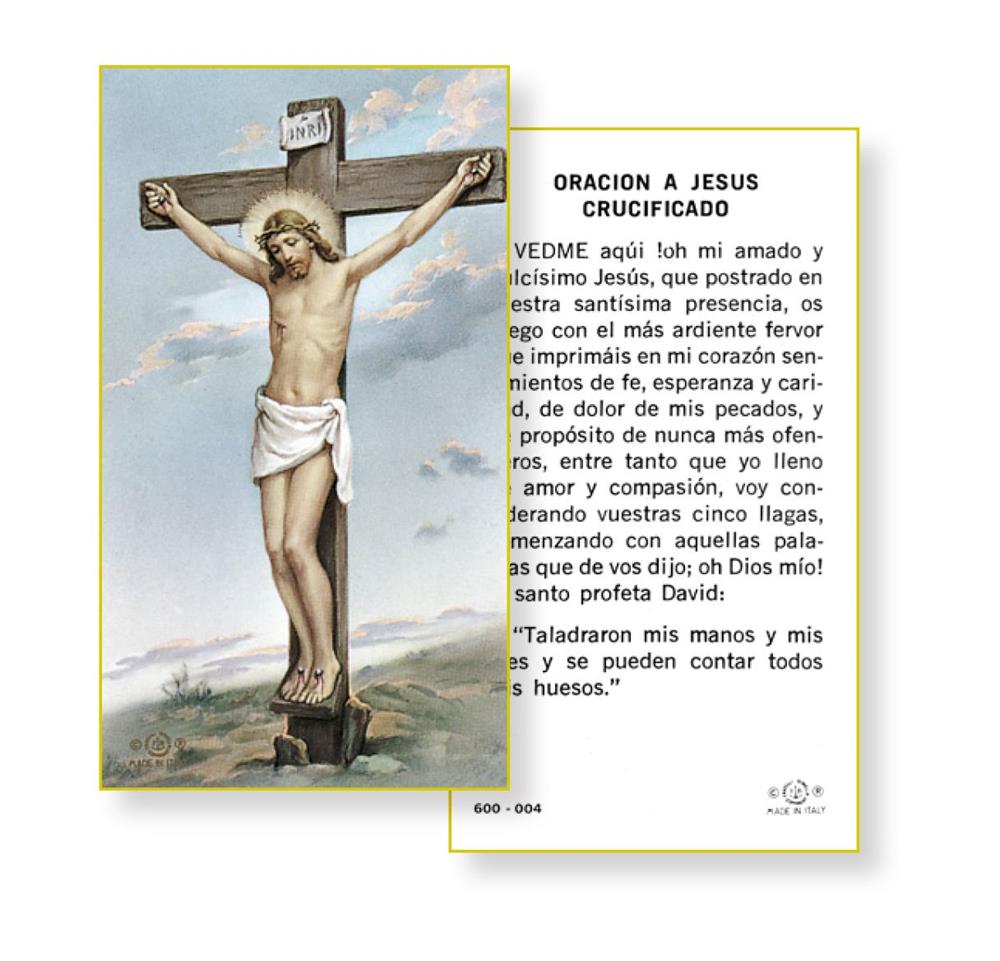 Oracion A Jesus Crucificado Spanish Paper Holy Cards, 100-Count Value Pack, # 2879