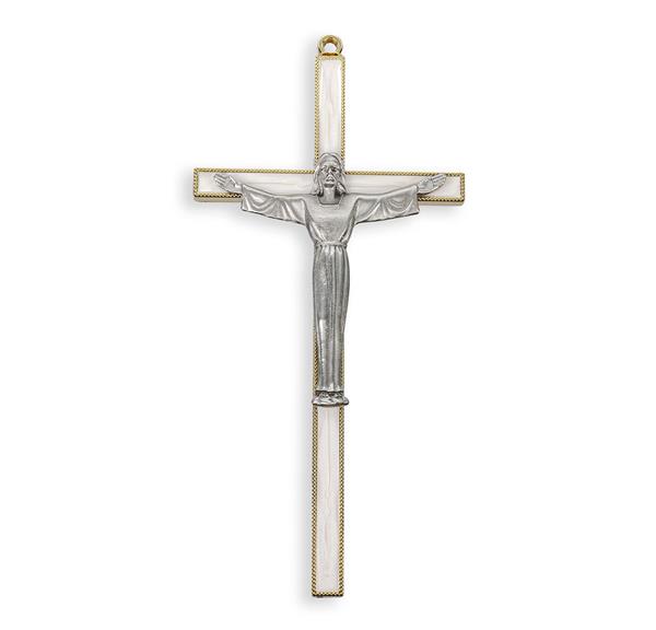 7" Pearlized Cross Gold Plated with 3.5" Pewter Corpus # 28824