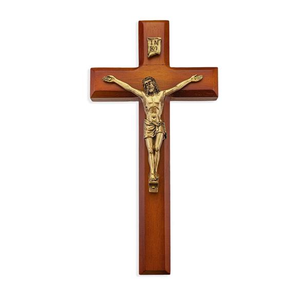 10" Two Tone Cross with Gold Corpus # 28884