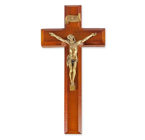 9" Two Tone Cross w/Gold Corpus # 28895