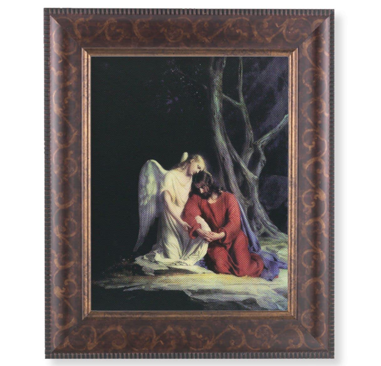 Agony in The Garden Picture, 11-1/4"x13-1/4, Antique Gold & Espresso Frame, Italian Print Under Glass # 25793