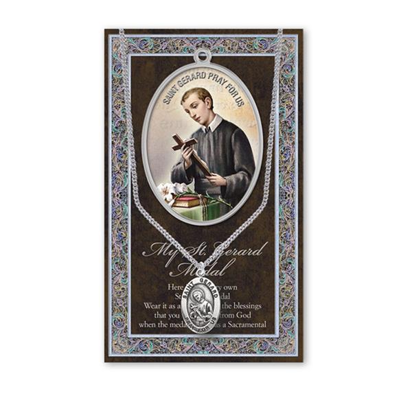 St. Gerard Biography and Folding Picture Card with a Medal & Chain # 29143