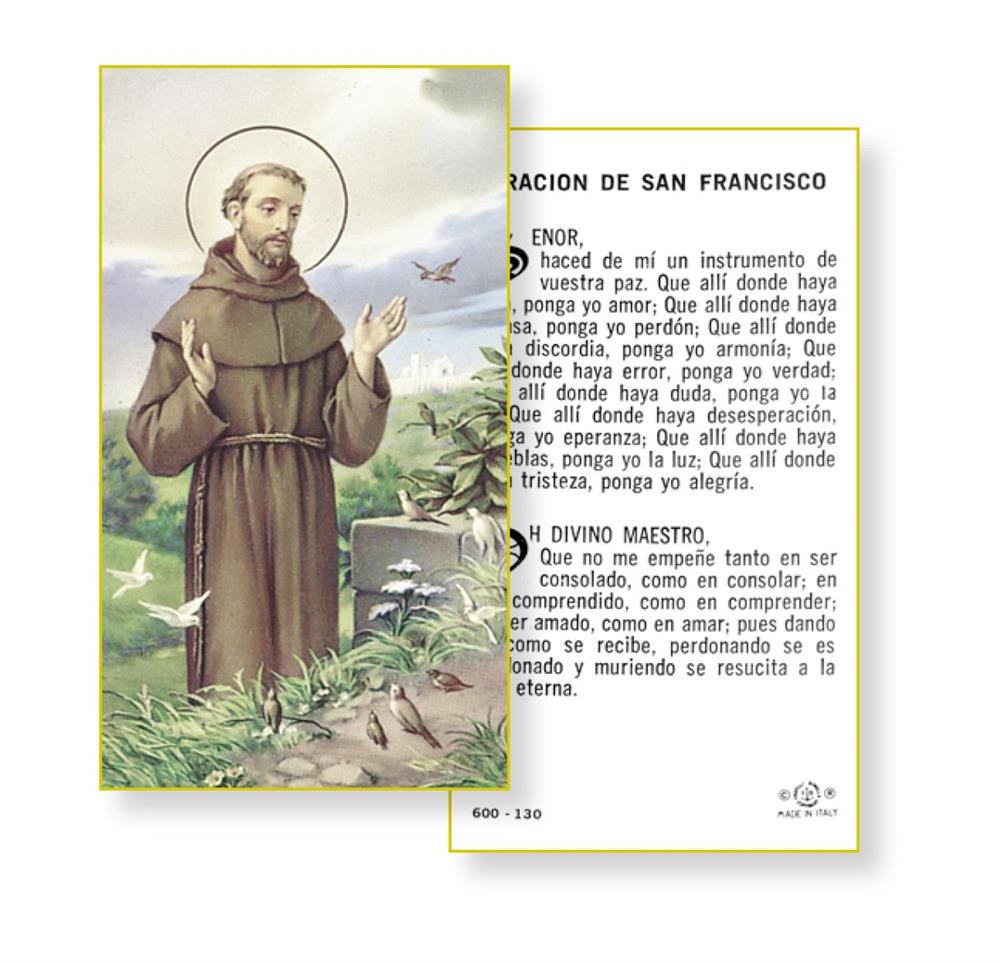 Oracion de San Francisco Spanish Paper Holy Cards, 100-Count Value Pack, # 2921
