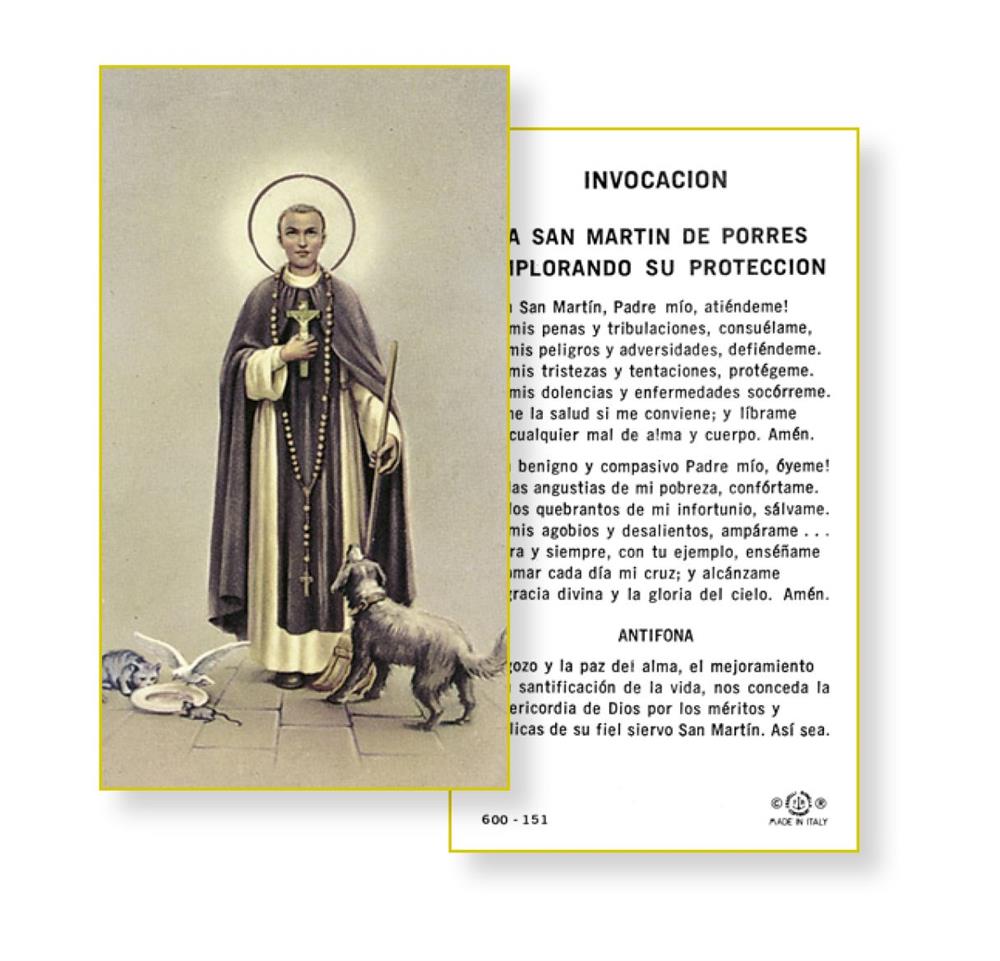 Invocacion a San Martin de Porres Spanish Paper Holy Cards, 100-Count Value Pack, # 2922
