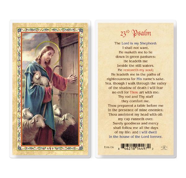 23rd Psalm Gold Stamped Laminated Holy Cards, 25-Count Value Pack # 29223