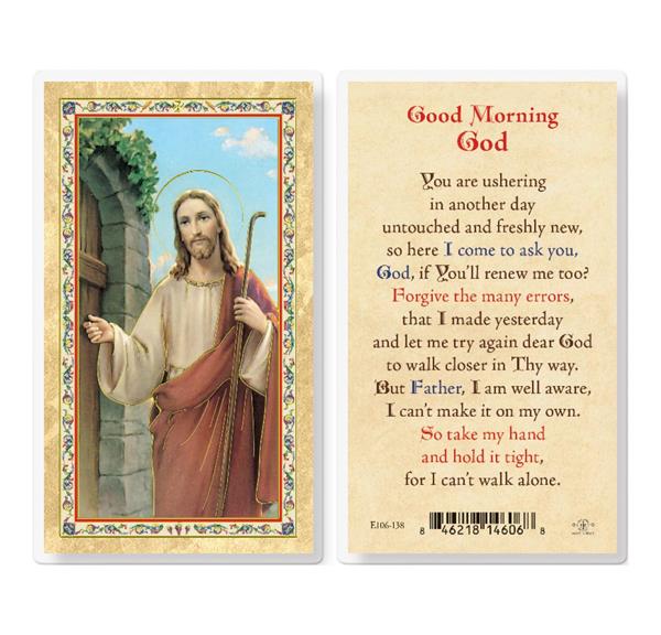 Good Morning God Gold Stamped Laminated Holy Cards, 25-Count Value Pack # 29224