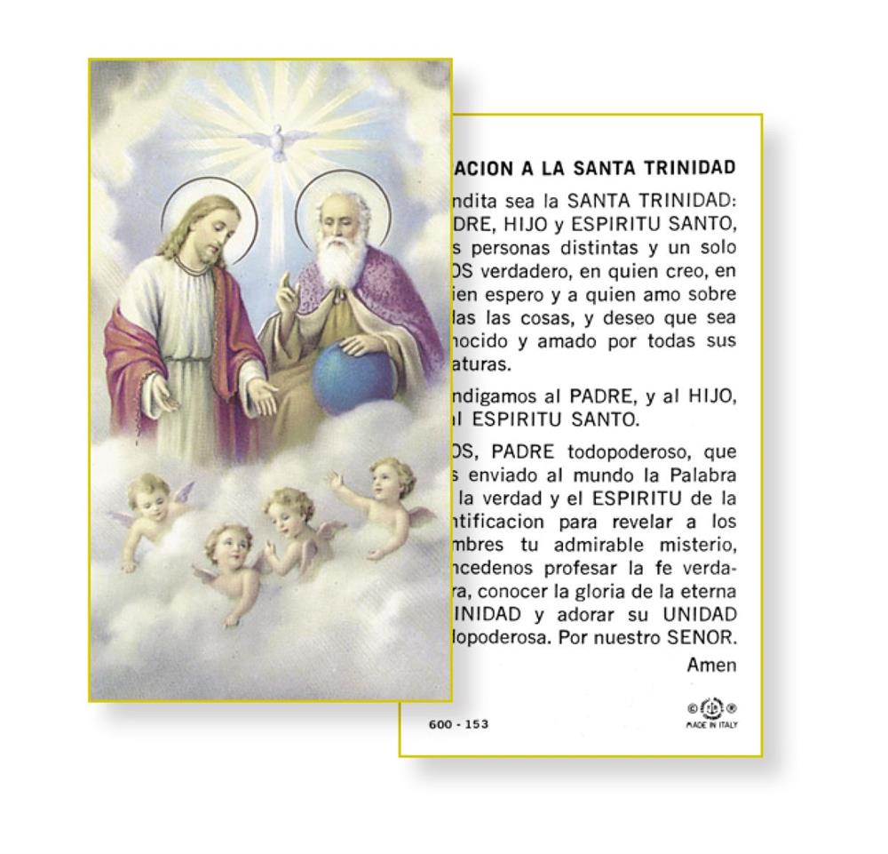 Oracion a la Santa Trinidad Spanish Paper Holy Cards, 100-Count Value Pack, # 2923