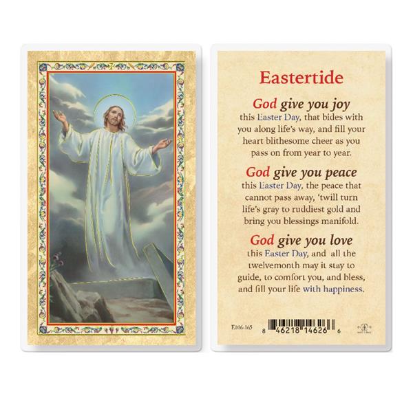Eastertide Joy Peace Love Gold Stamped Laminated Holy Cards, 25-Count Value Pack # 29232