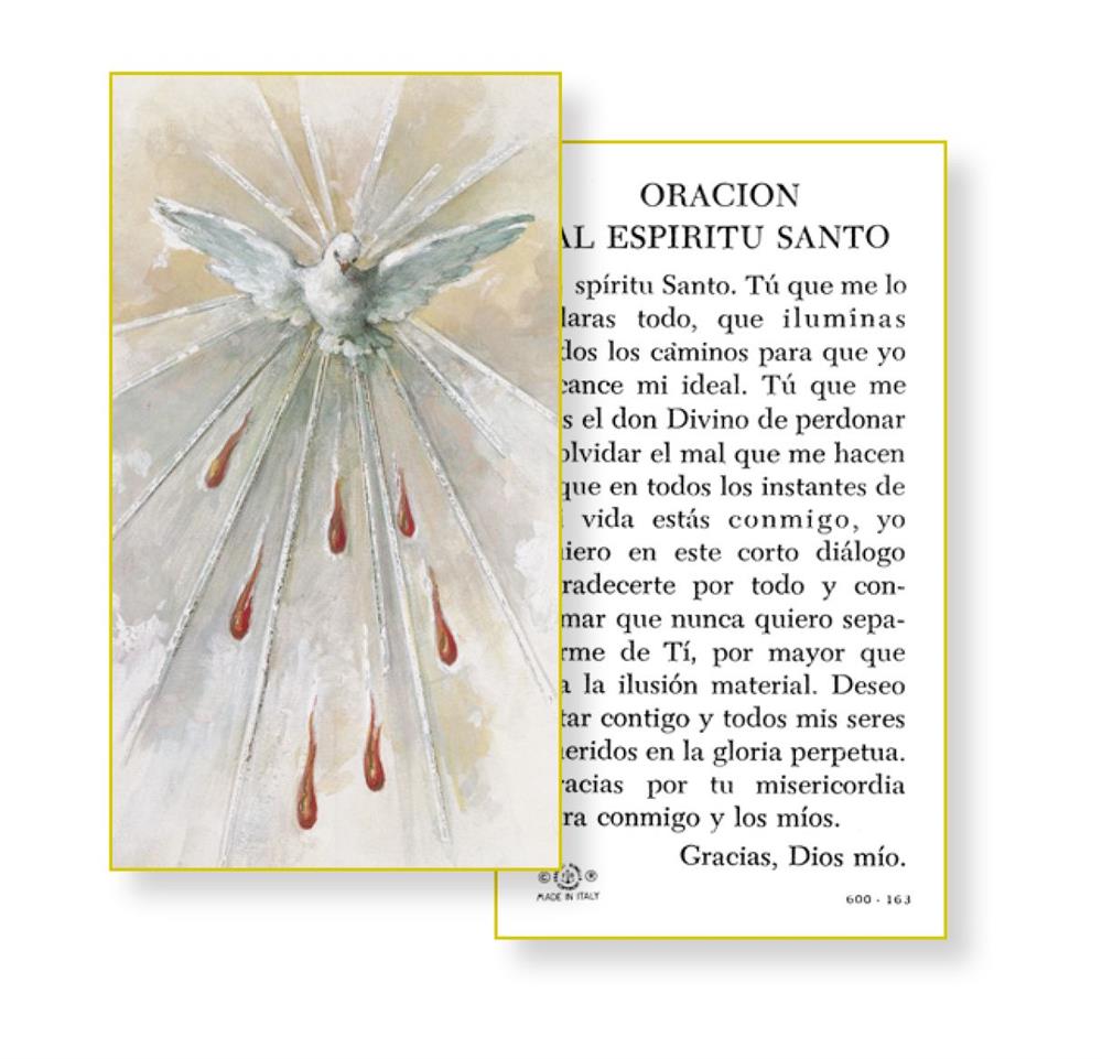 Oracion al Espiritu Santo Spanish Paper Holy Cards, 100-Count Value Pack, # 2938