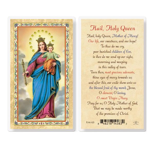 Hail Holy Queen Gold Stamped Laminated Holy Cards, 25-Count Value Pack # 29439