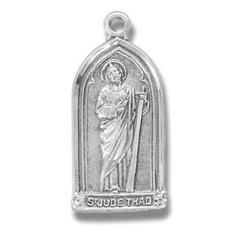 3/4" Gothic St. Jude Medal, Your choice of chain, # 29494
