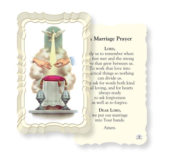 A Marriage Prayer Paper Holy Cards, Gold Foil Embossed, 50-Count Value Pack # 29605