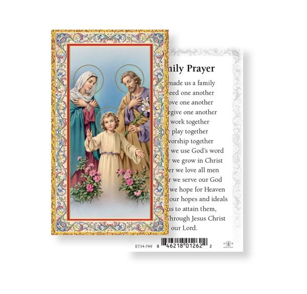 Family Prayer Gold Stamped Paper Holy Cards, 100-Count Value Pack # 29774