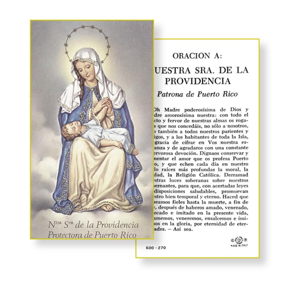 Oracion Nuestra Sra. de la Providencia, Paquete de 100 Estampas Sagradas de Papel, # 2983