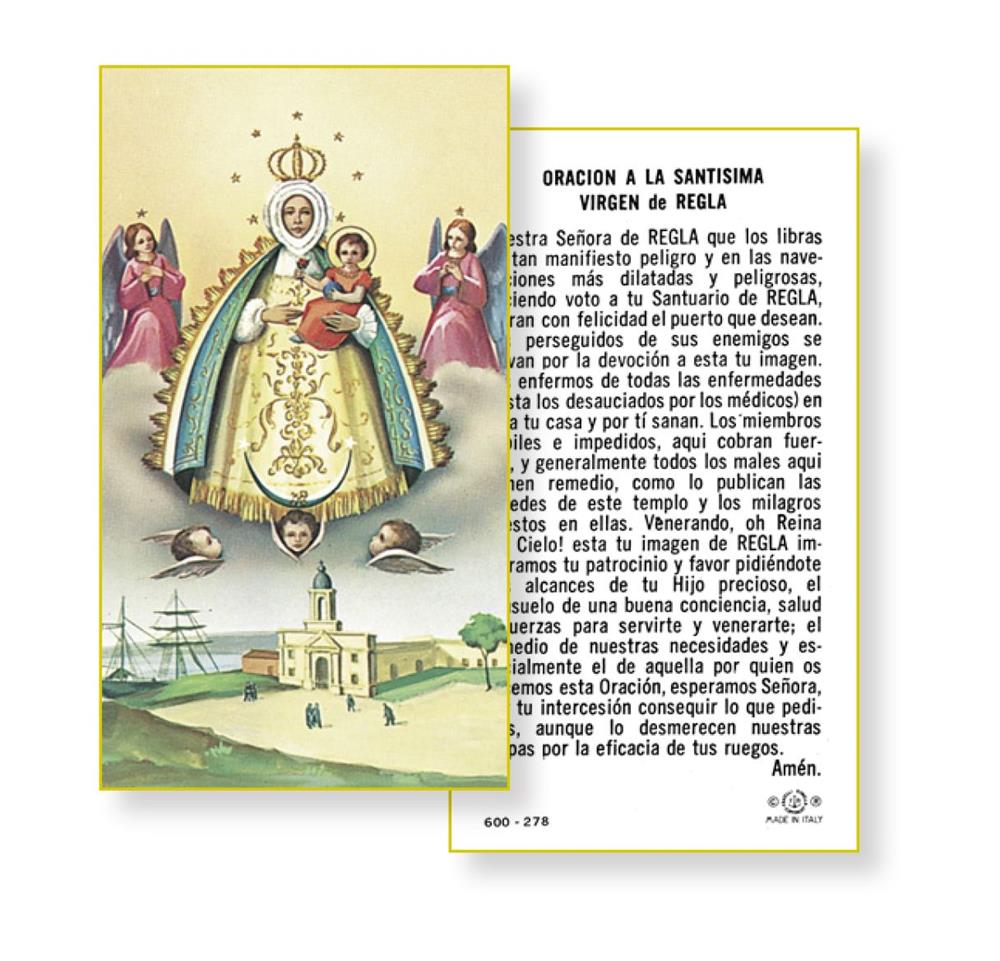 Virgen de Regla, Paquete de 100 Estampas Sagradas de Papel, # 2986