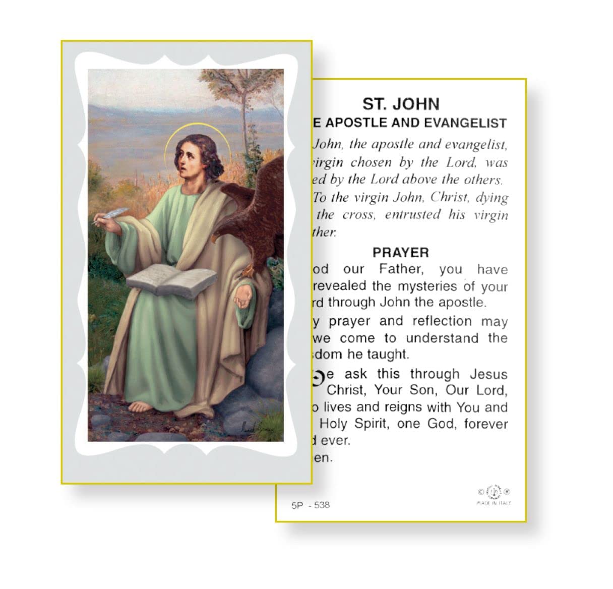 SAINT JOHN Paper Holy Cards, 2"x4", 100-pack, # 5917