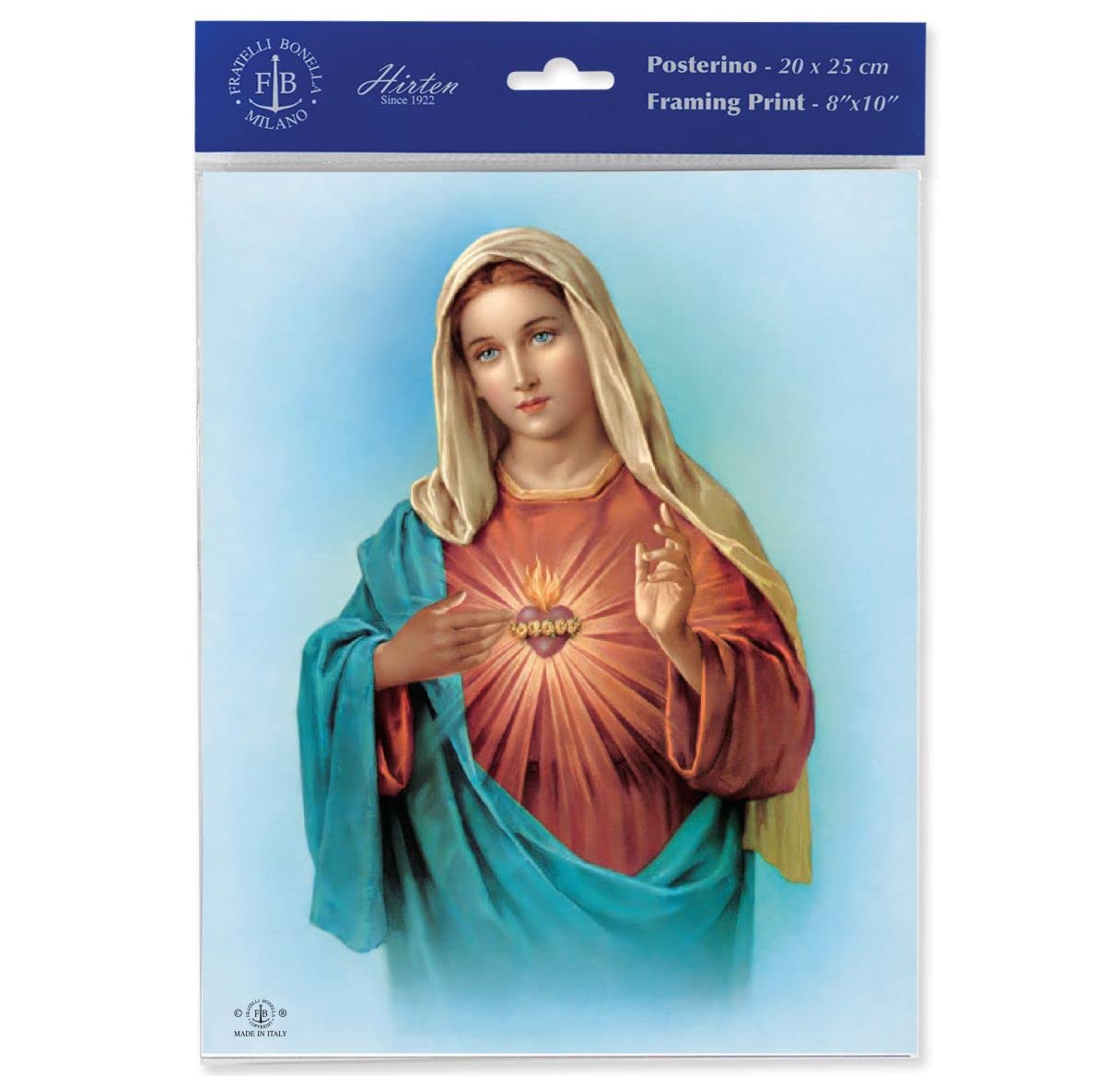 8"x10" Italian Print, Immaculate Heart of Mary, 3-Pack, # 63910