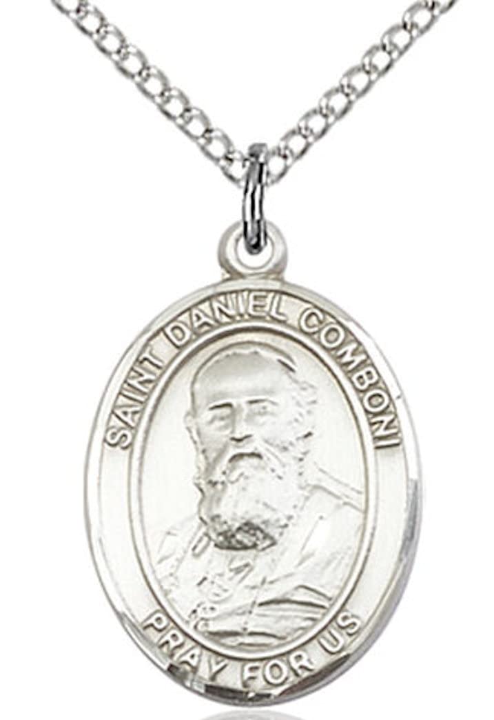 St. Daniel Comboni Medal in Fine Pewter, 3/4" tall, Your Choice of Chain # 17004