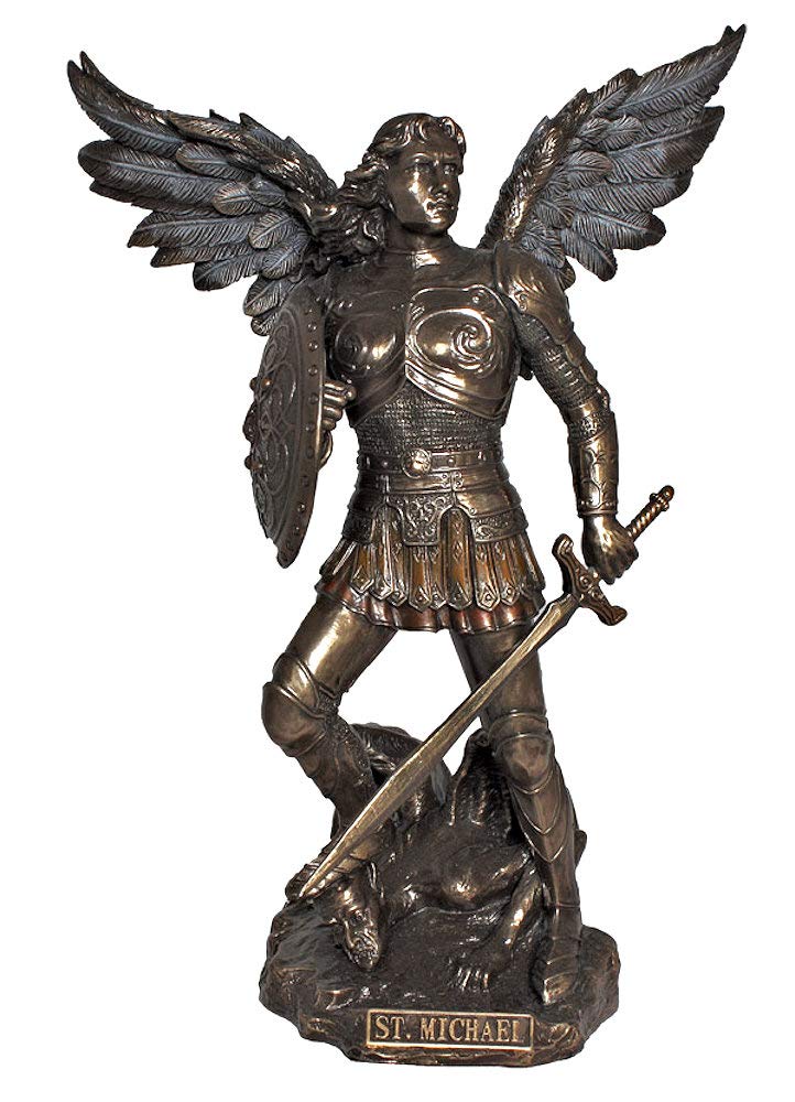 9" Veronese St. Michael with Sword and Shield, Bronzed, # 93555