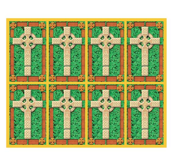 Celtic Cross 8-Up Micro-Perforated Holy Cards, Blank-Back, 1000 Total Cards # 30125