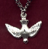 Sterling Silver Dove, 7/8" wide, Your choice of chain, # 3147