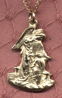 Guardian Angel Necklace 14kt Gold Filled, Your Choice of Chain # 3157