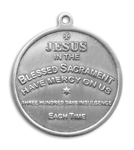St. Joseph & Christ Child Medal in Fine Pewter, 1-3/16", Your Choice of Chain, # 3417