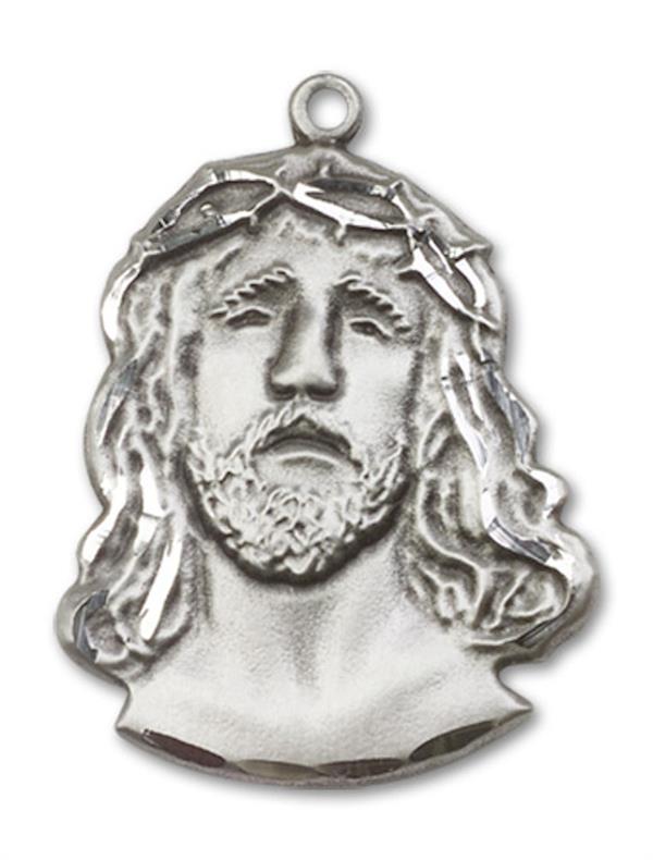 Ecce Homo Figure Medal in Fine Pewter, 1-1/8", Your Choice of Chain, # 3423