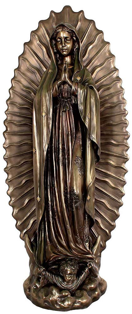 27" Our Lady of Guradalupe Statue, Cold Cast Bronze, # 92930
