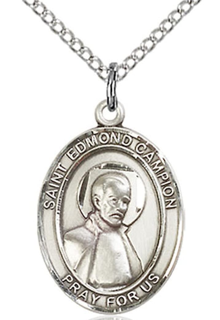St. Edmund Campion Medal in Fine Pewter, 3/4" tall, Your Choice of Chain # 17019