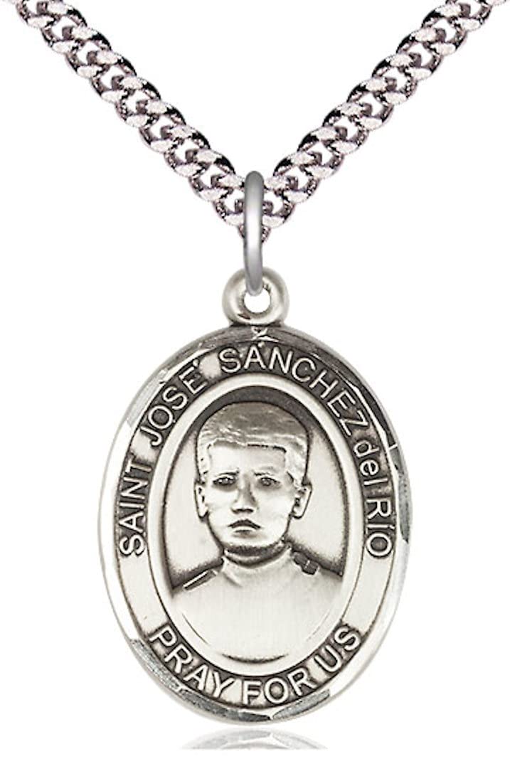 St. Jose Sanchez del Rio Medal in Fine Pewter, 3/4" tall, Your Choice of Chain, Rampart Catholic # 17070